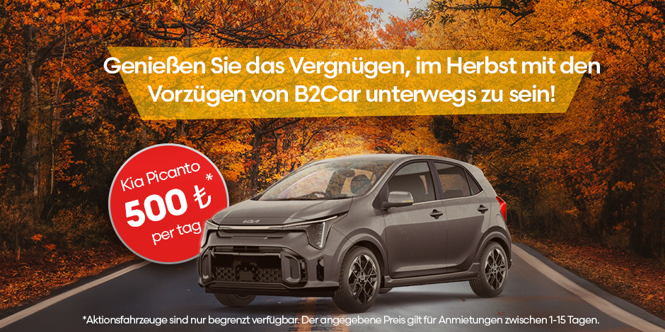 Genießen Sie das Vergnügen, im Herbst mit den Vorzügen von B2Car unterwegs zu sein!