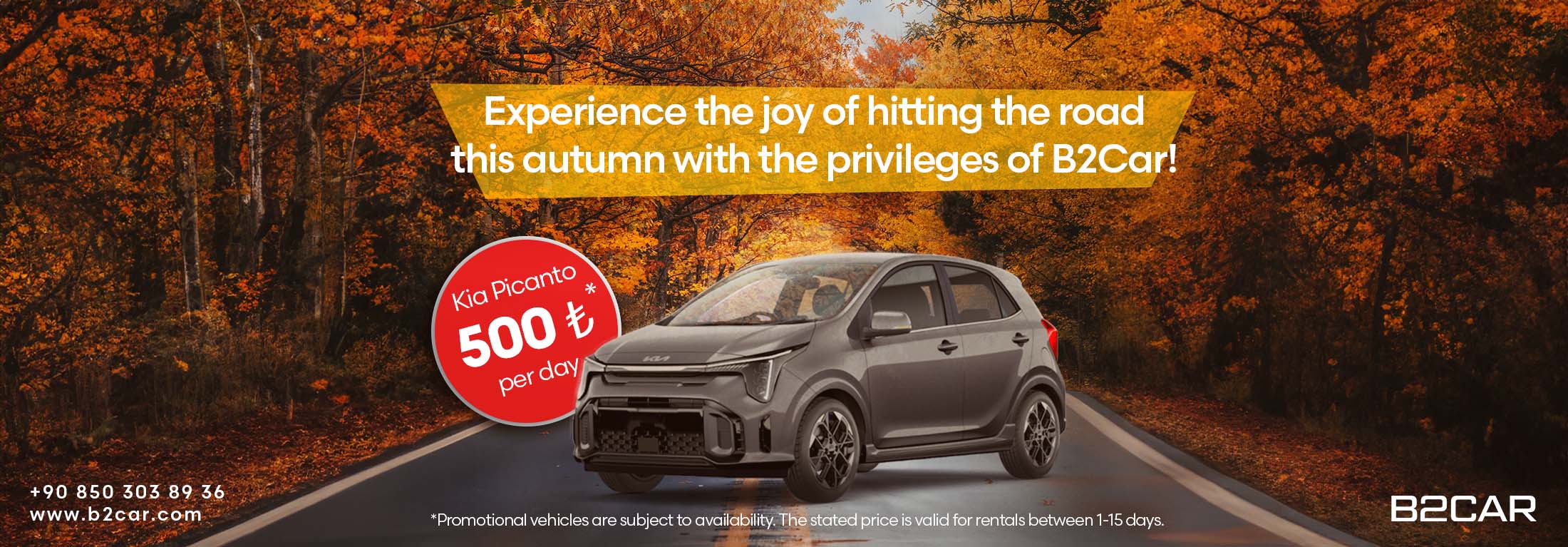 Rent this Autumn for just 500 TL per day! | Turkey Car Rental